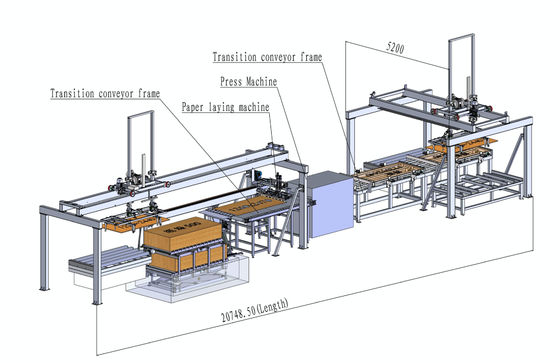 ซื้อ 6m วงจรสั้น Lamination Hot Press Laminating 160 แผ่น / ชั่วโมง online manufacture