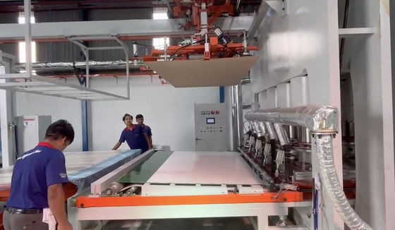 ซื้อ 1200T Laminating Chipboard วงจรสั้น Laminating หนังปักผงพับร้อน online manufacture